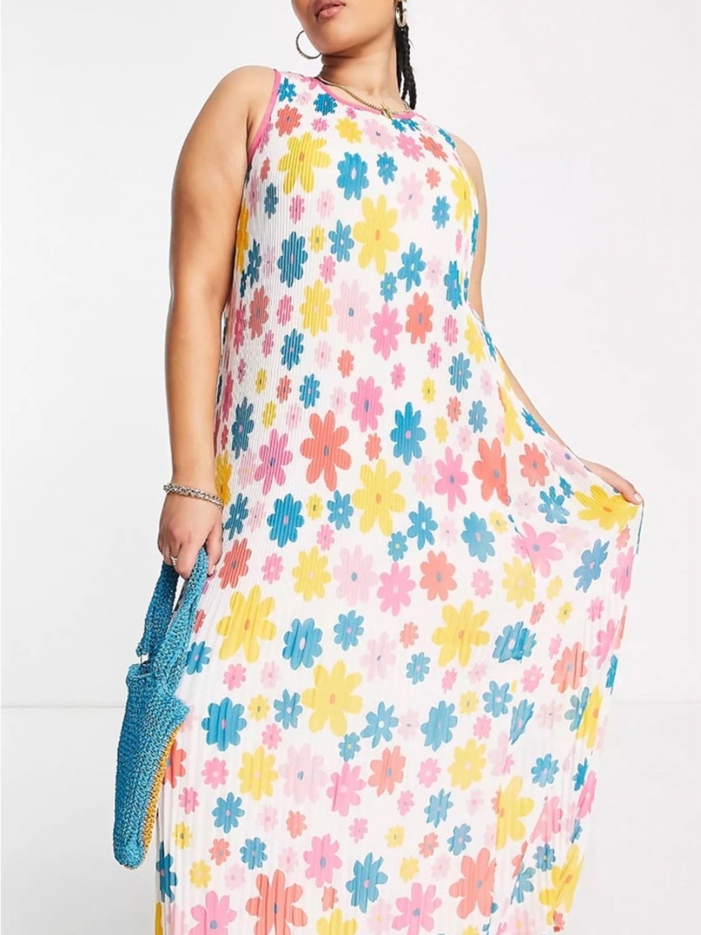 NWT Native Youth Sleeveless Floral Maxi Dress in Multi size xs